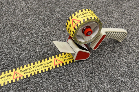 CLEARANCE - Social Distancing Keep Apart Black & Yellow Floortape