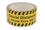CLEARANCE - Social Distancing Keep Apart Black & Yellow Floortape