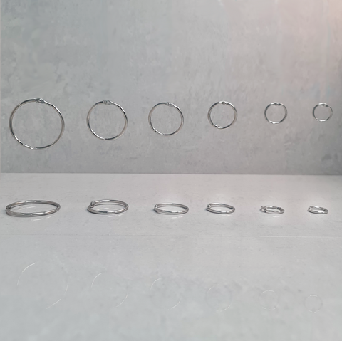 Hinged Rings - Nickel Binding Rings