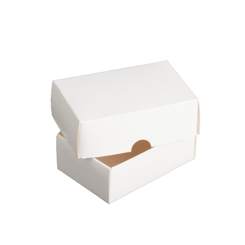 Cardboard Business Card Boxes - Two Part White